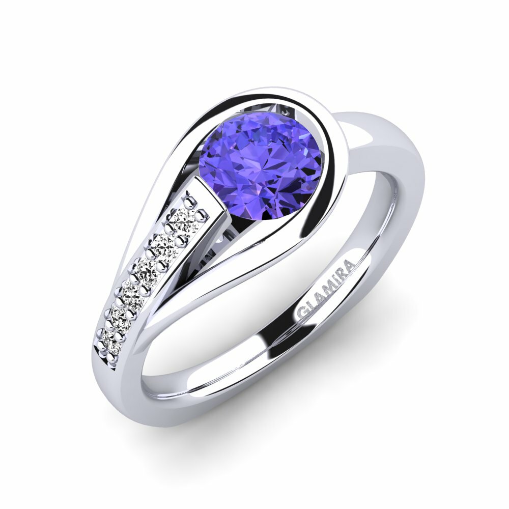 Bague de fiançailles Genifer 0.8 crt Tanzanite