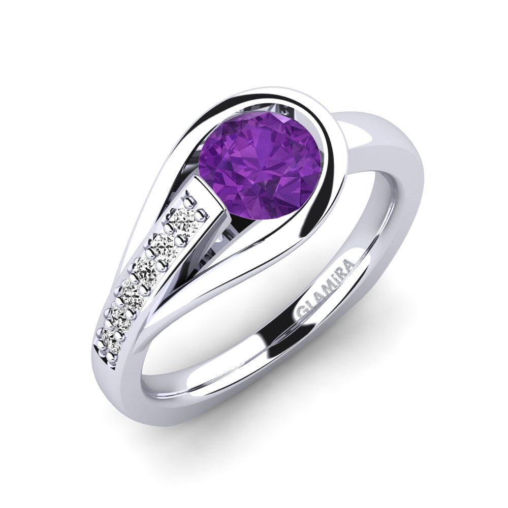 Amethyst Engagement Ring Genifer 0.8 crt