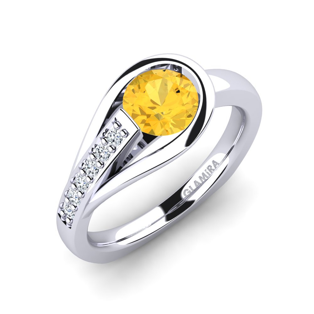 Citrine Engagement Ring Genifer 0.8 crt