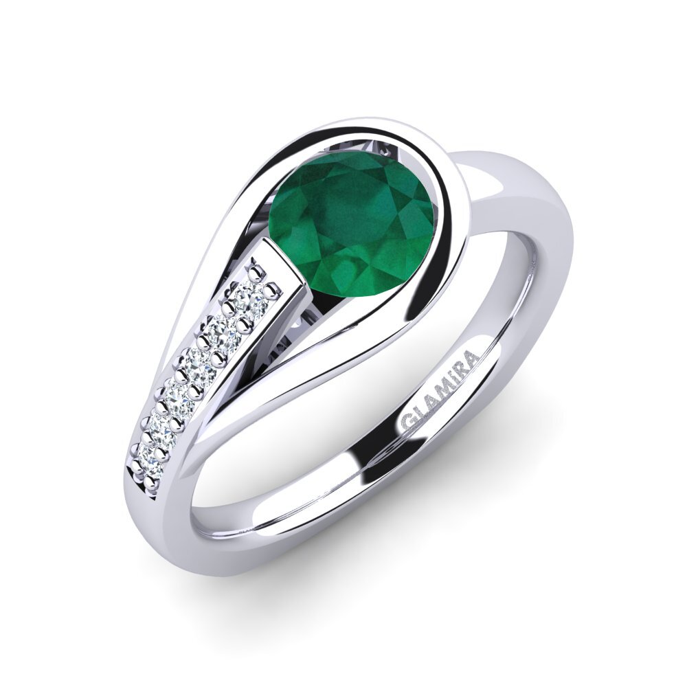 Emerald Engagement Ring Genifer 0.8 crt