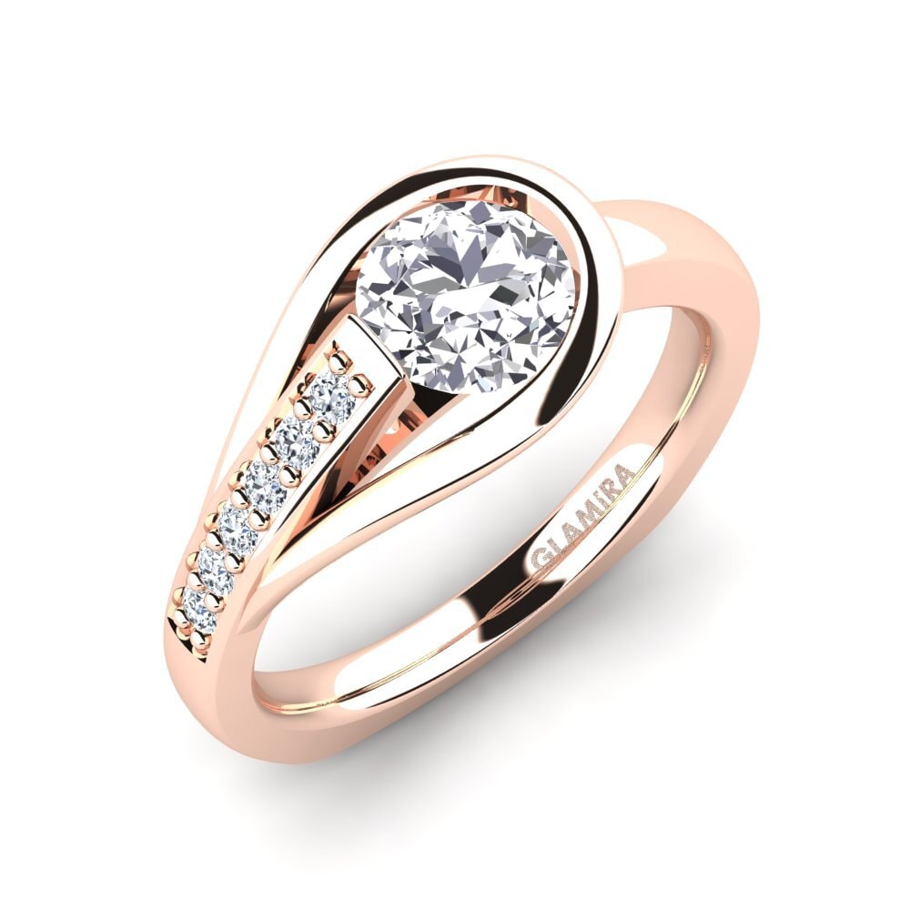 14ct Rose Gold Engagement Ring Genifer 0.8 crt