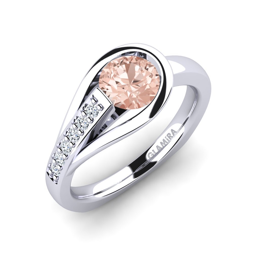 Morganite Engagement Ring Genifer 0.8 crt