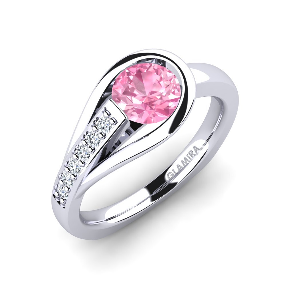 Pink Sapphire Engagement Ring Genifer 0.8 crt