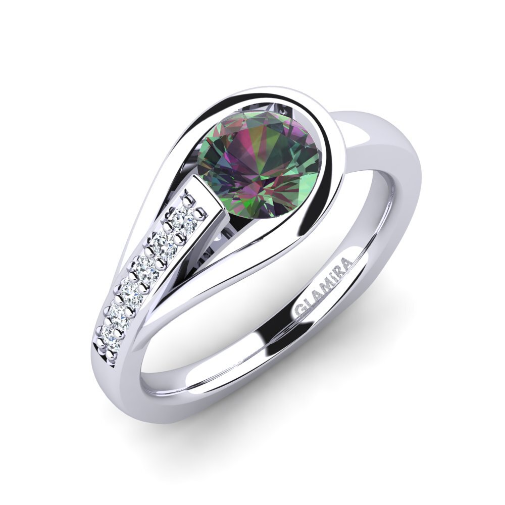 Mystic Topaz Engagement Ring Genifer 0.8 crt