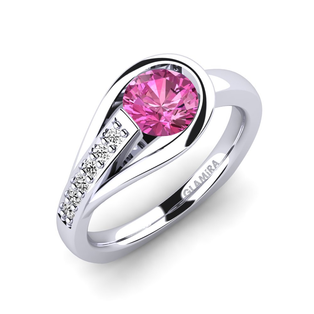 Pink Topaz Engagement Ring Genifer 0.8 crt