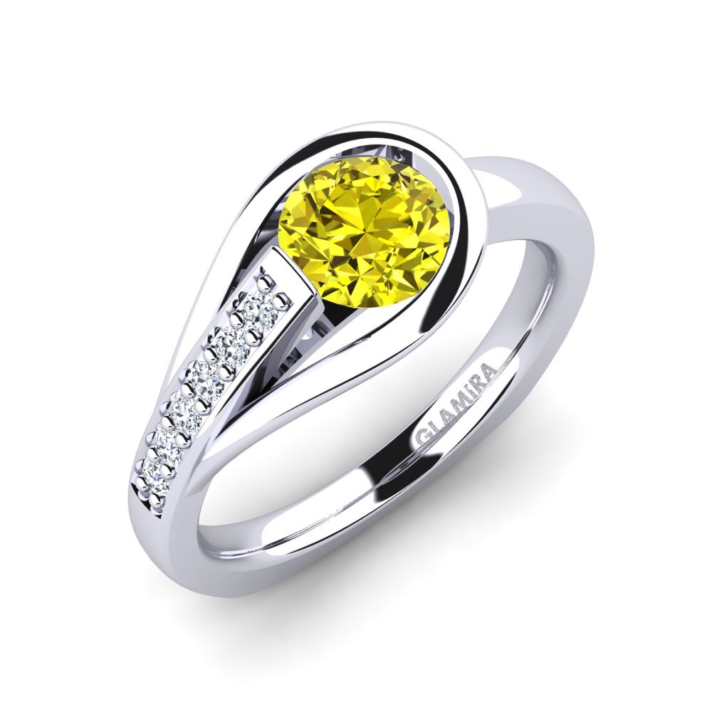 Yellow Diamond Engagement Ring Genifer 0.8 crt