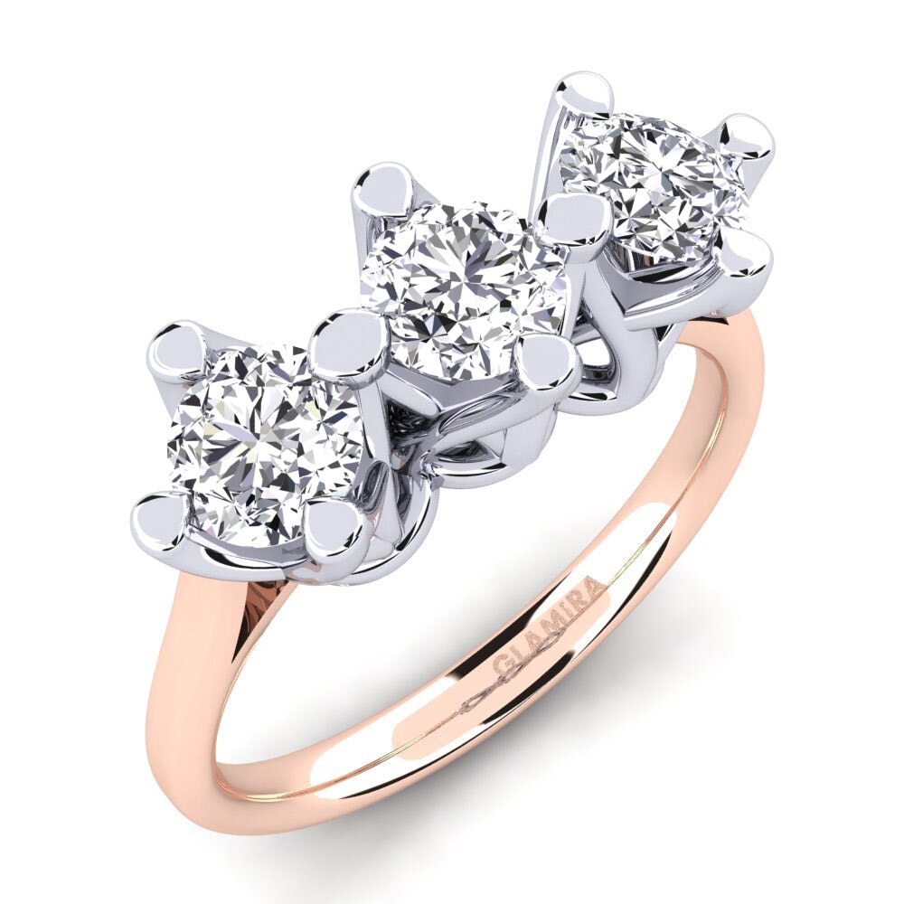 9ct White & Rose Gold Lab Grown Diamond Engagement Ring Gennarina