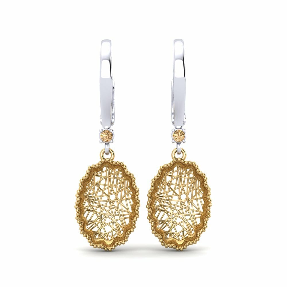 Diamante Marrón Pendiente de mujer Genou