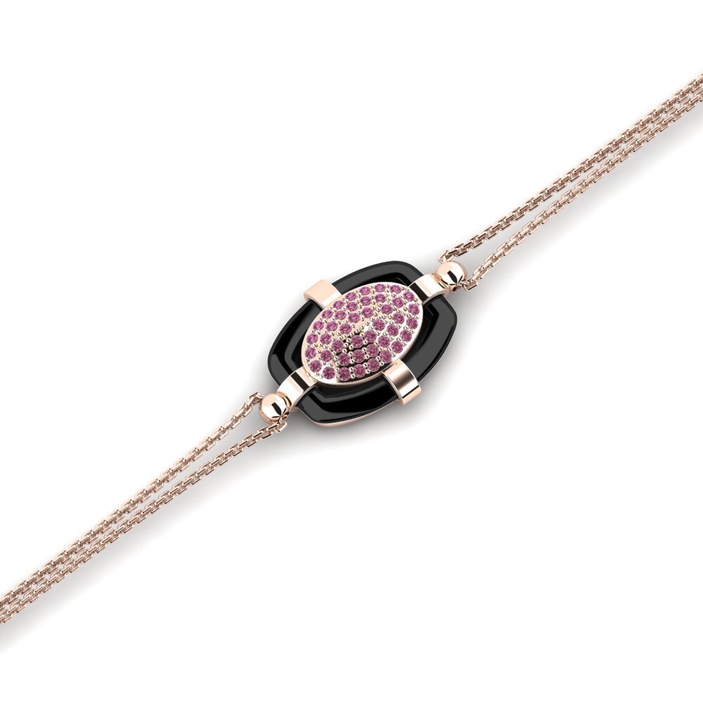 14K Rose Gold Rhodolite Garnet Bracelet Gentner
