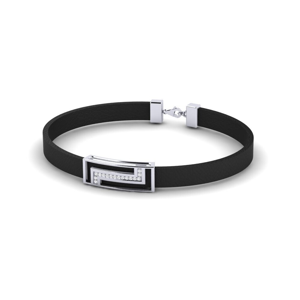 950 Palladium White sapphire Men's Bracelet Geodude