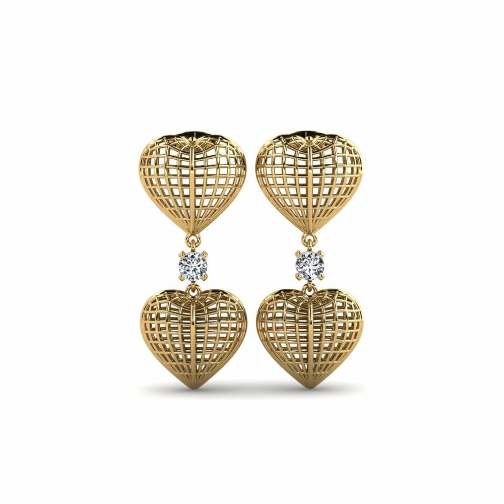 Or Jaune 14k Boucle d'oreille femme Georgeanna