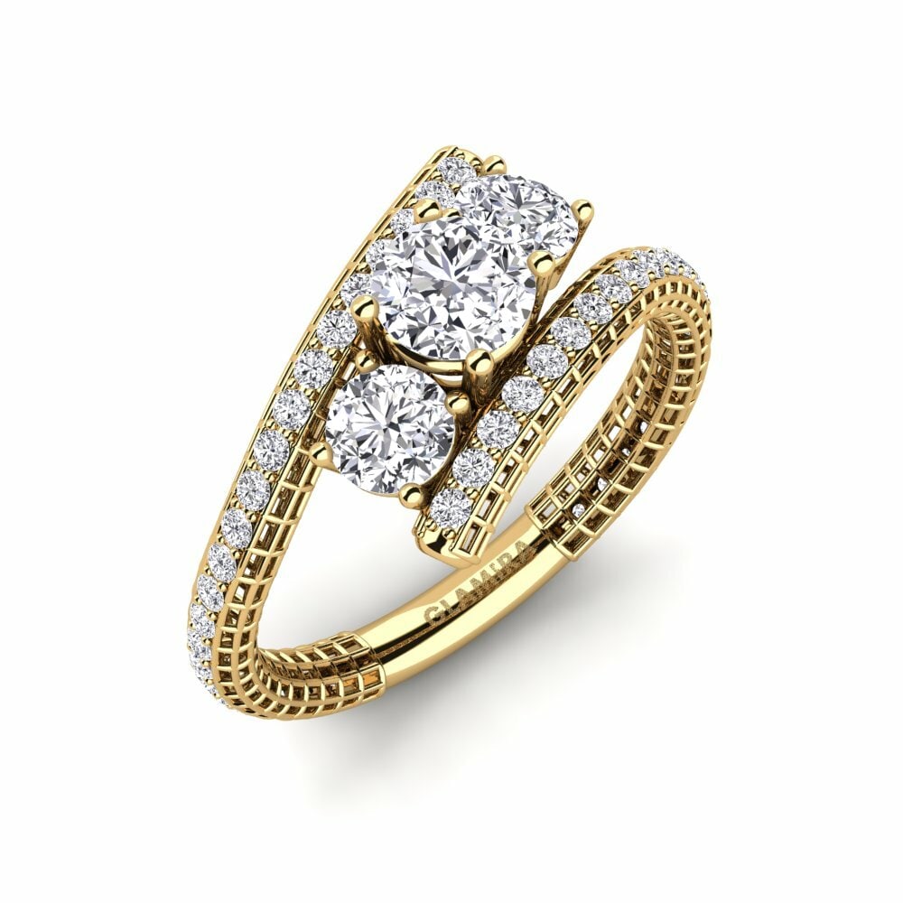 Or Jaune 14k Bague de fiançailles Georgiann