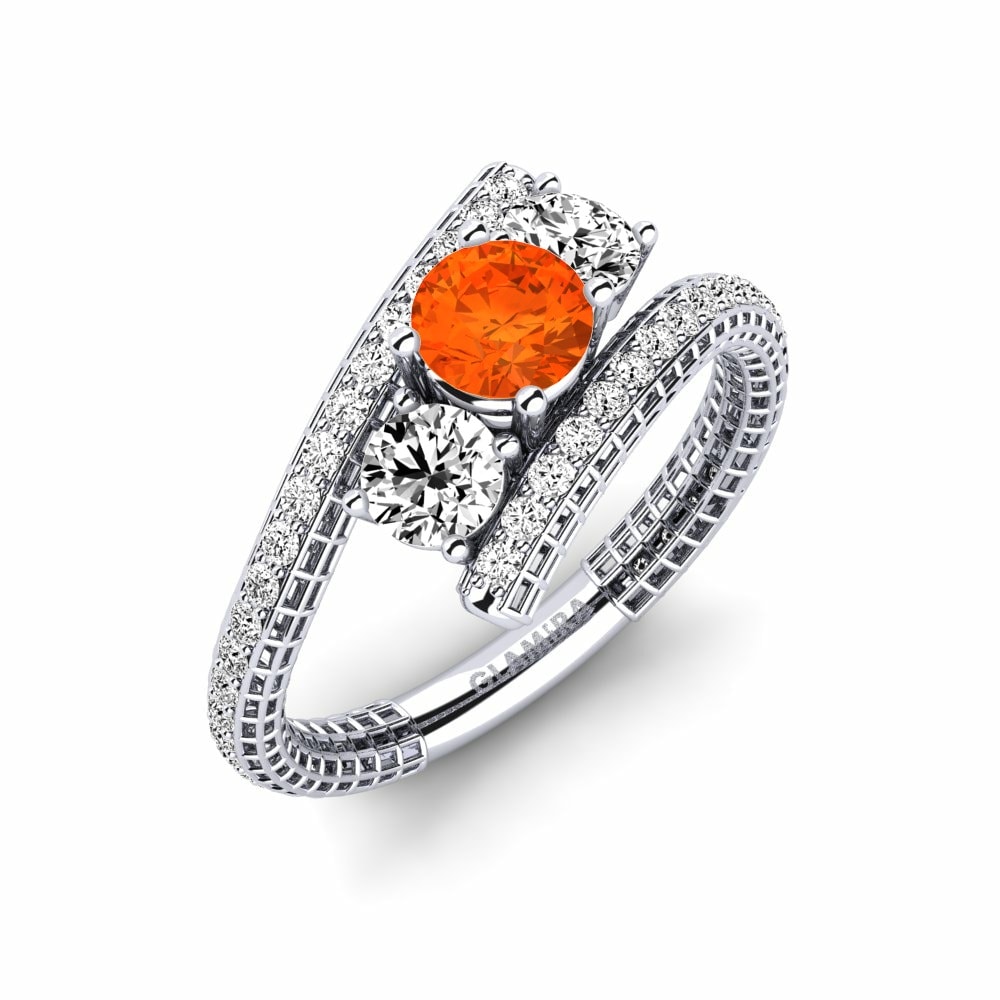 Fire-Opal Engagement Ring Georgiann
