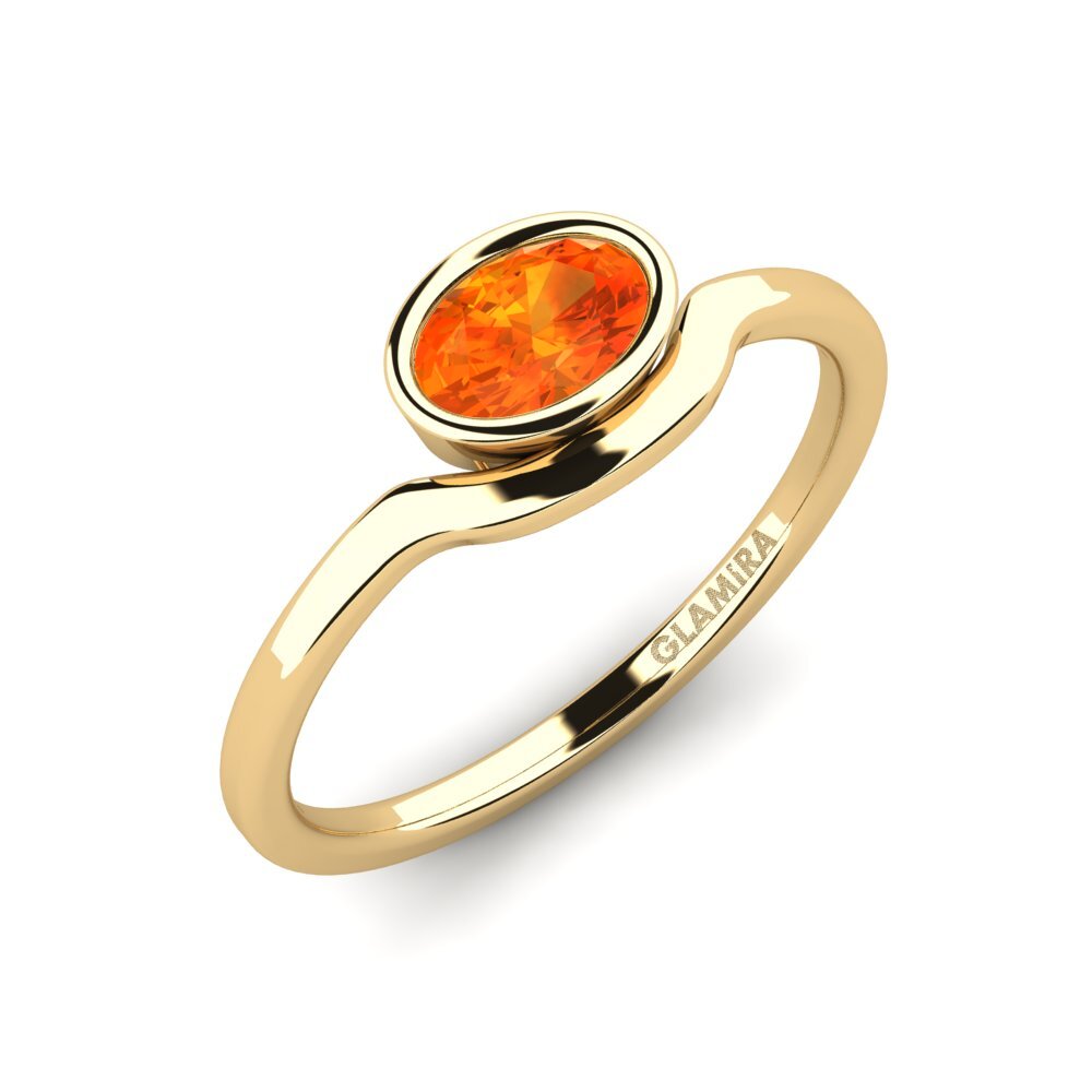 Orange Sapphire Engagement Ring Geovanni