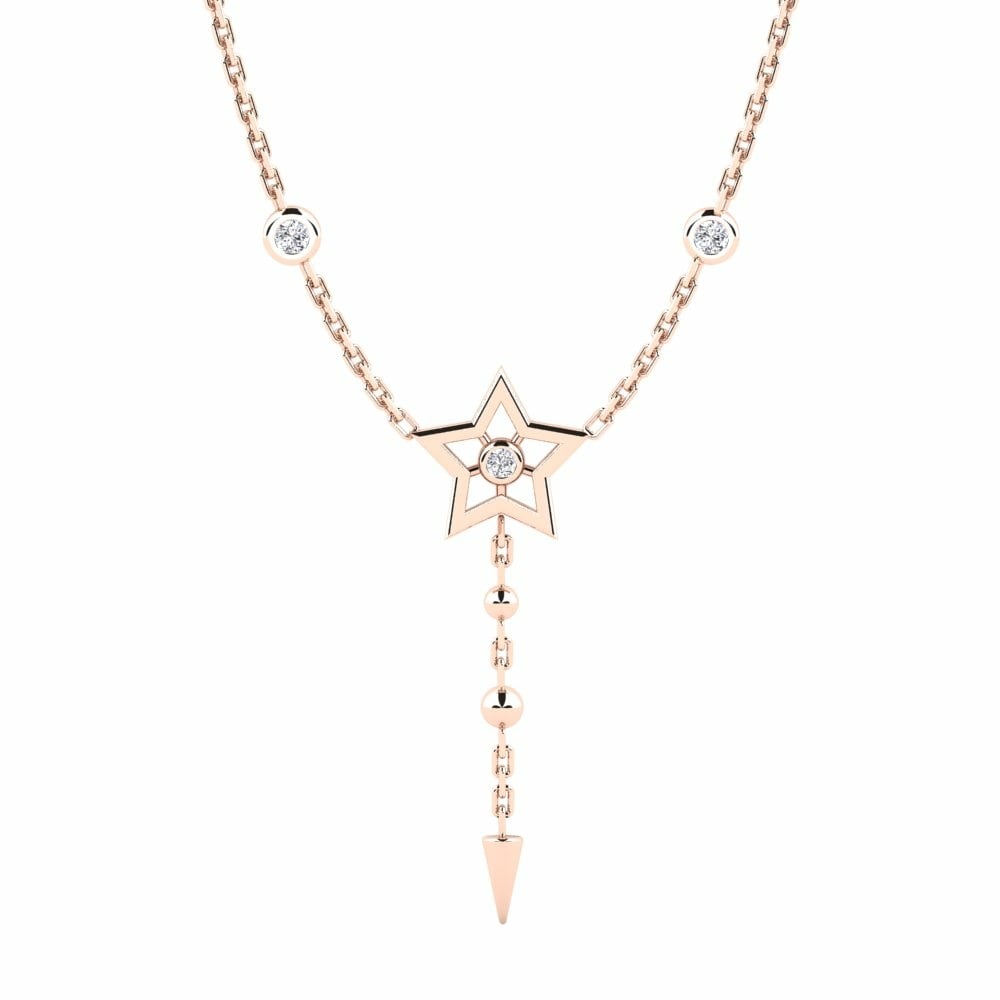 Stars Isabel Tonelli Collection Necklace Gephart 585 Rose Gold Diamond