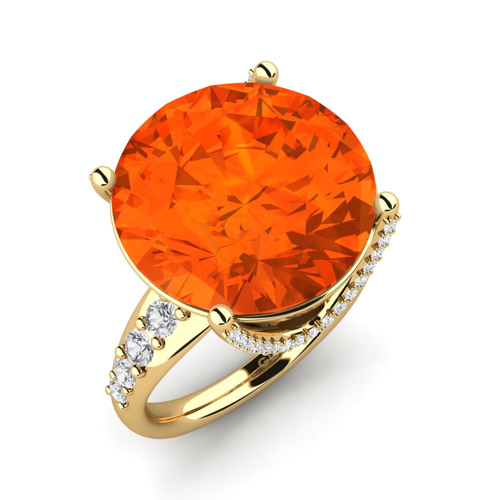14k Oro Amarillo Anillo Gerlindis