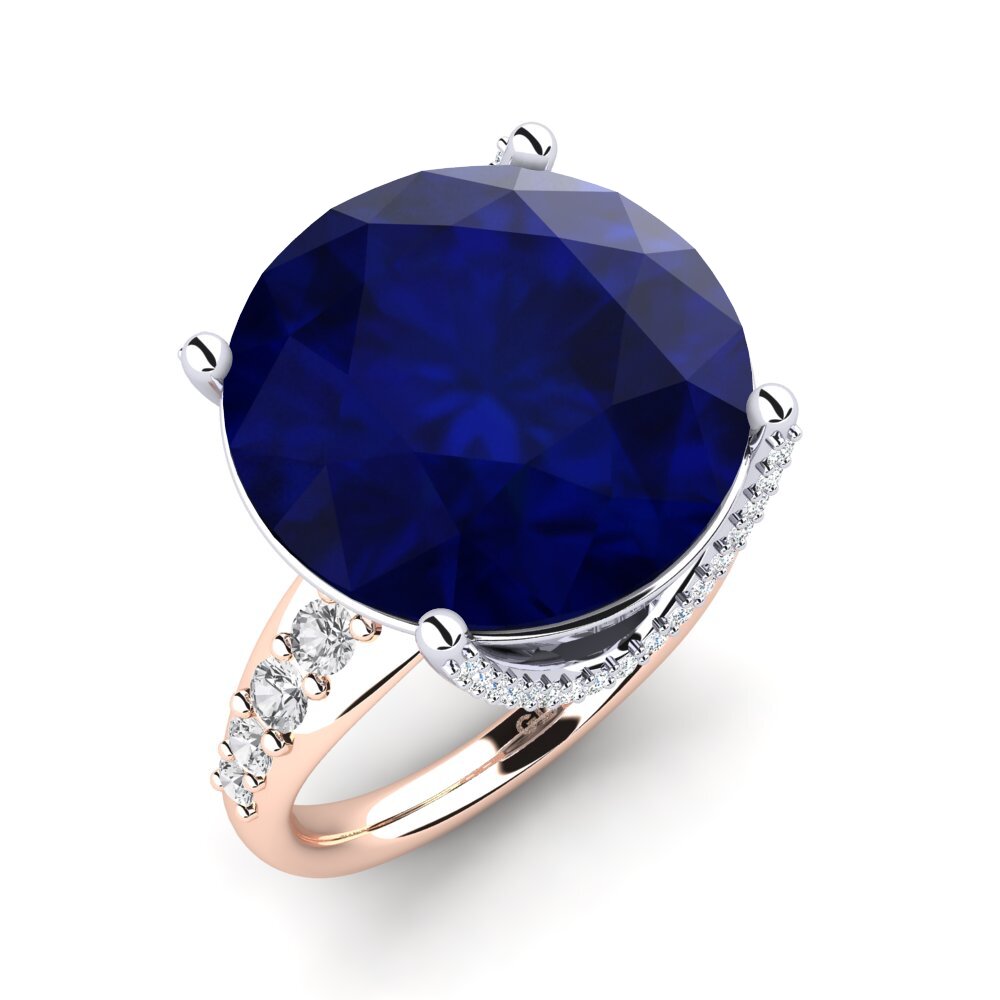 18ct Rose / White Gold Ring Gerlindis