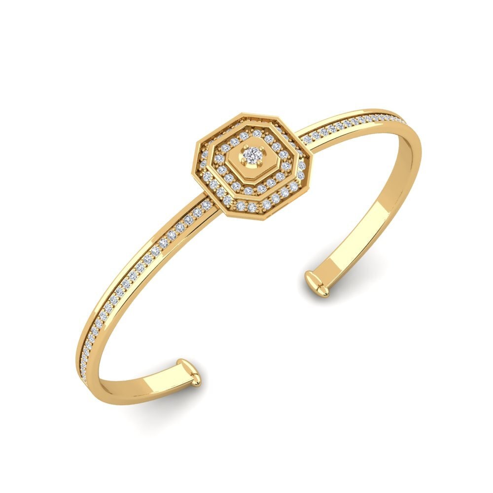 18ct Yellow Gold Diamond Men's Bracelet Gerstein