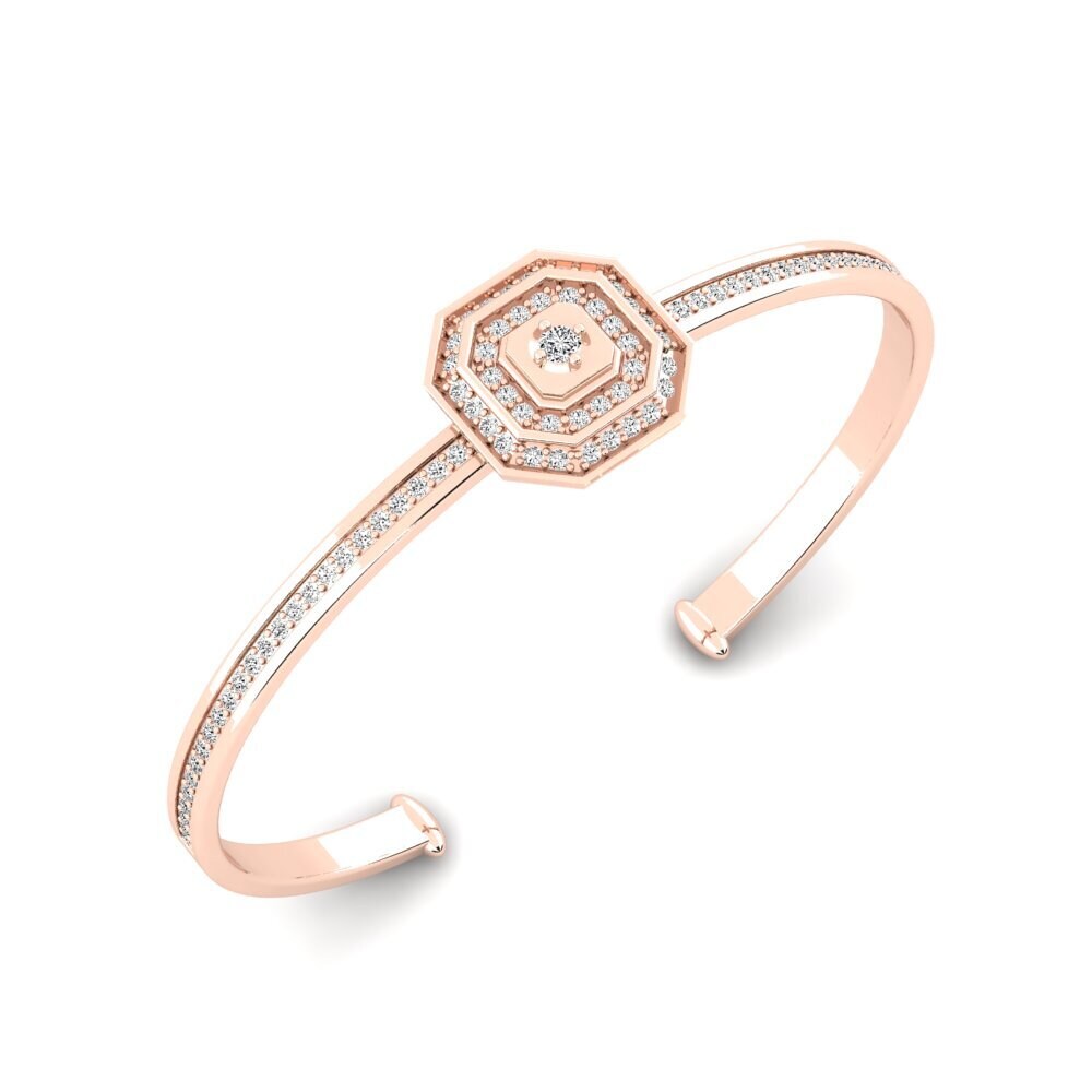 14K Rose Gold Moissanite Men's Bracelet Gerstein