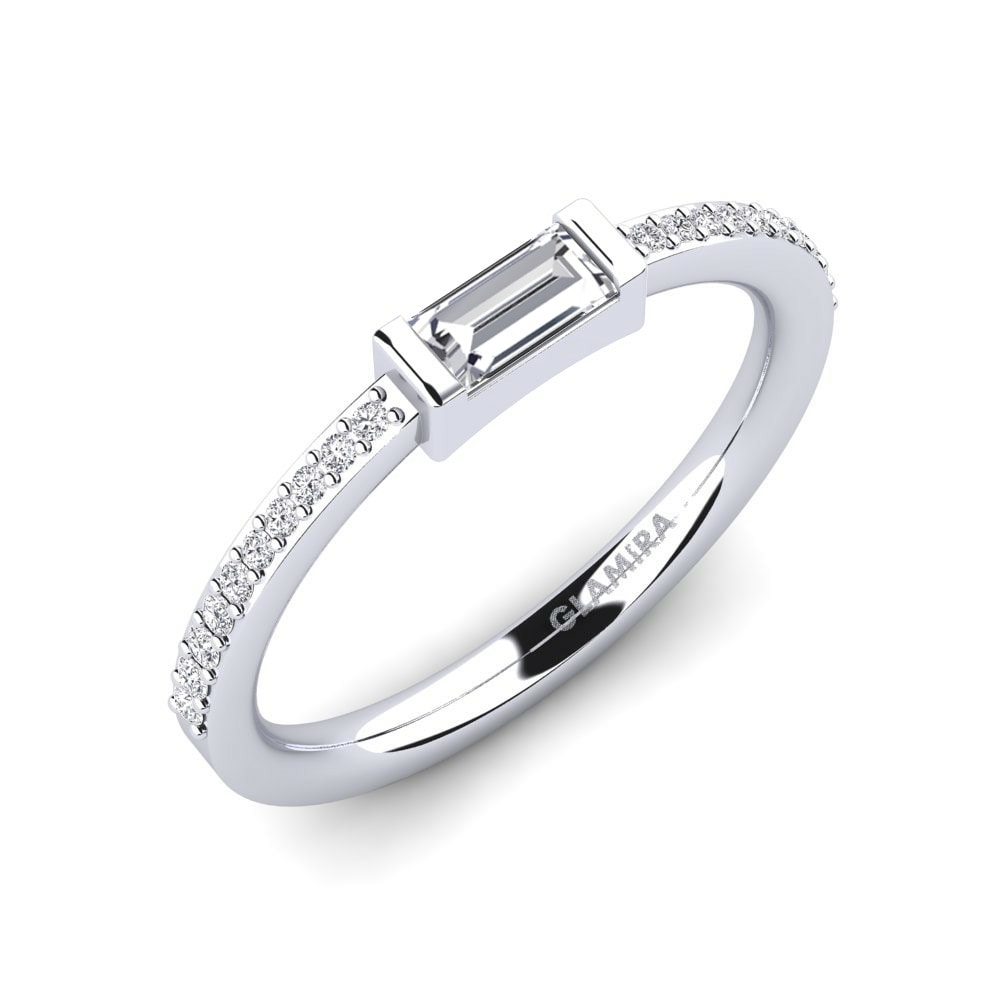 Solitaire Pave Engagement Ring Gertha