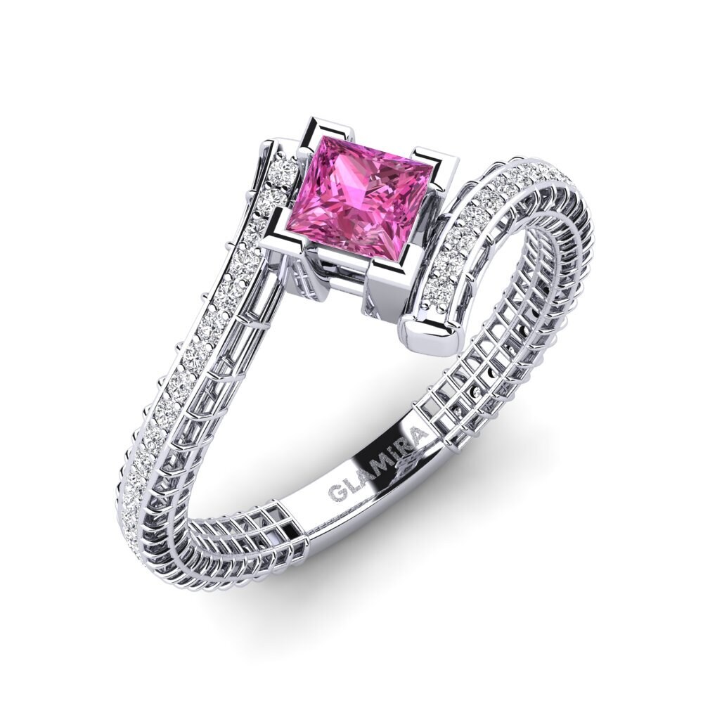 Pink Topaz Engagement Ring Gertrude