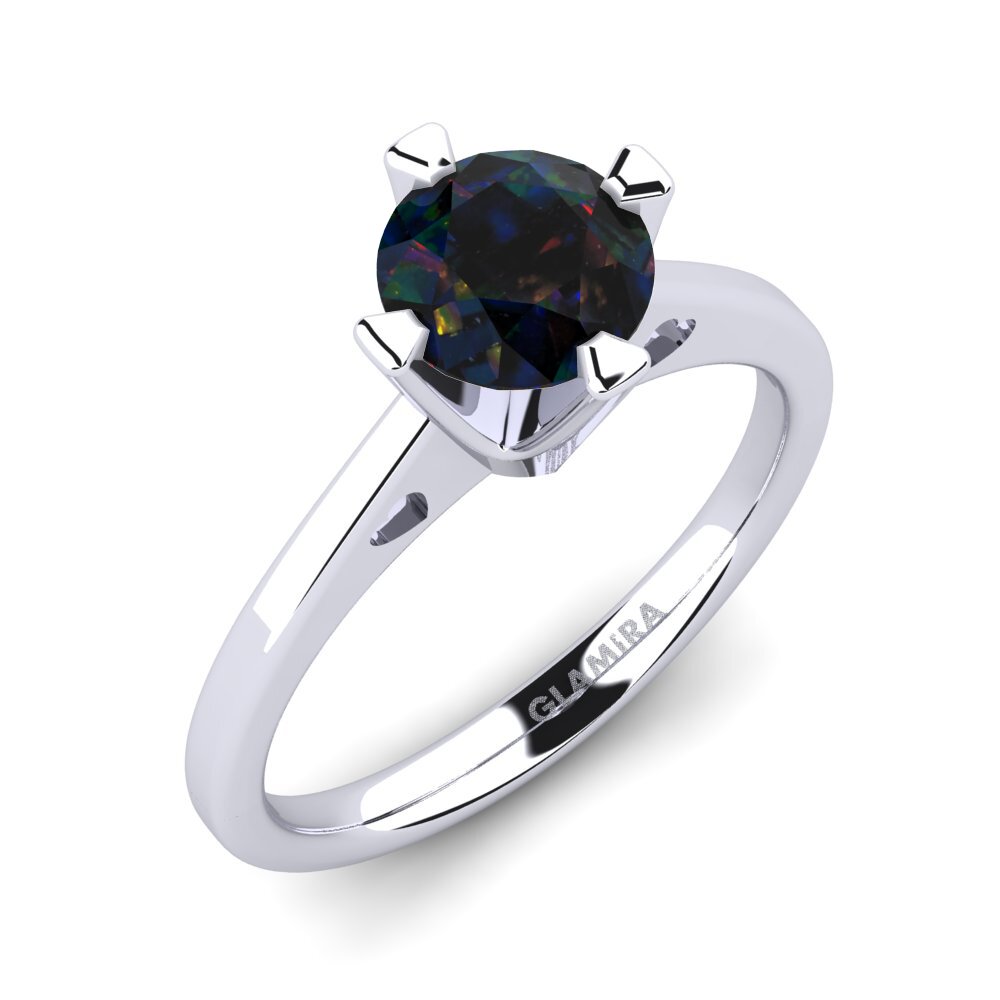 Opalo Negro Anillo de compromiso Gervasia 1.0 crt
