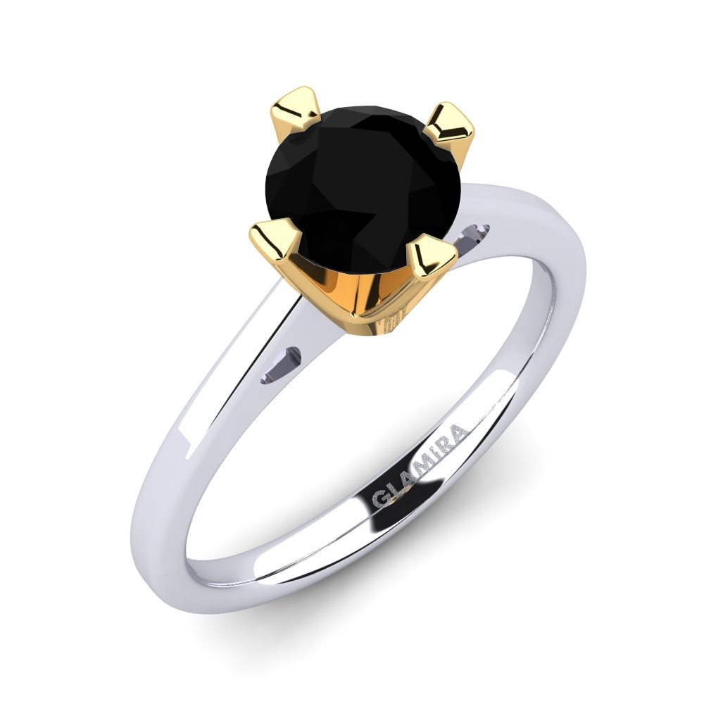 18ct White & Yellow Gold Engagement Ring Gervasia 1.0 crt