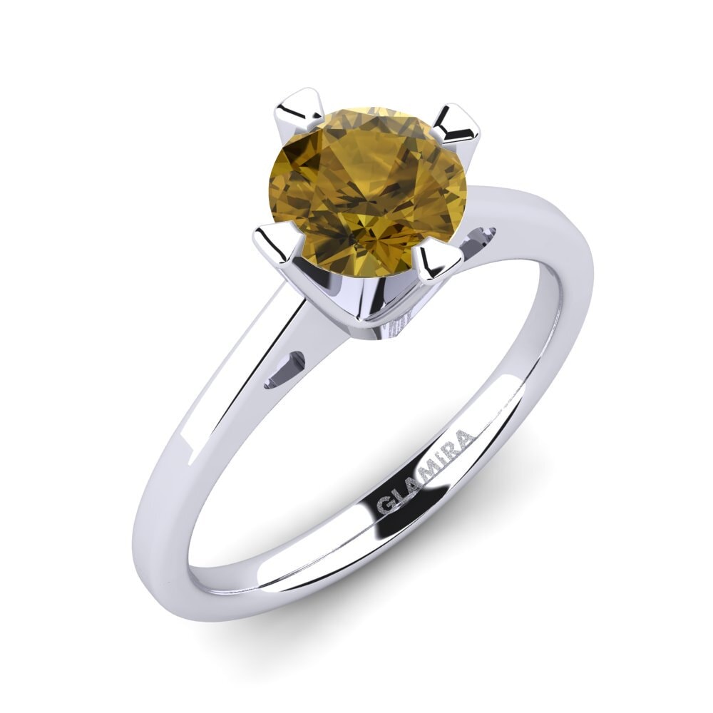Circón Marrón Anillo de compromiso Gervasia 1.0 crt