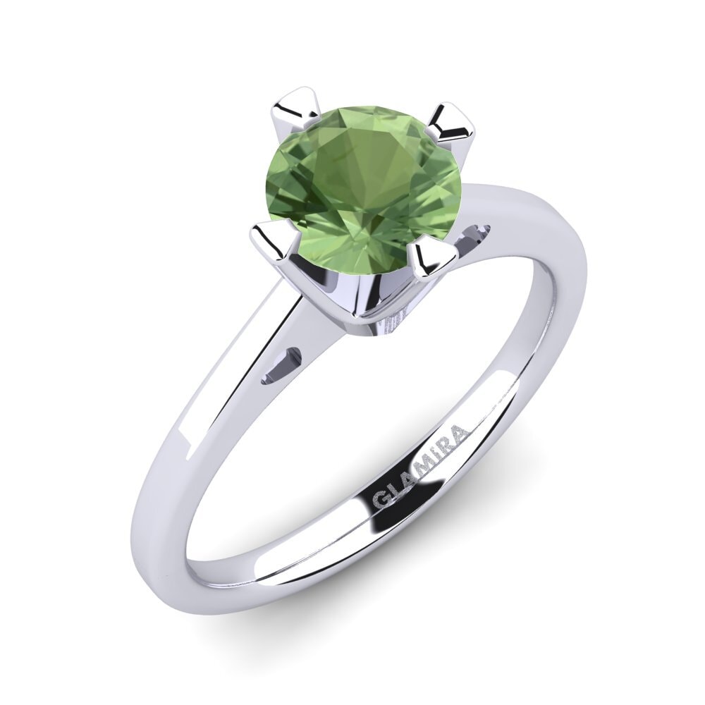 Green Sapphire Engagement Ring Gervasia 1.0 crt