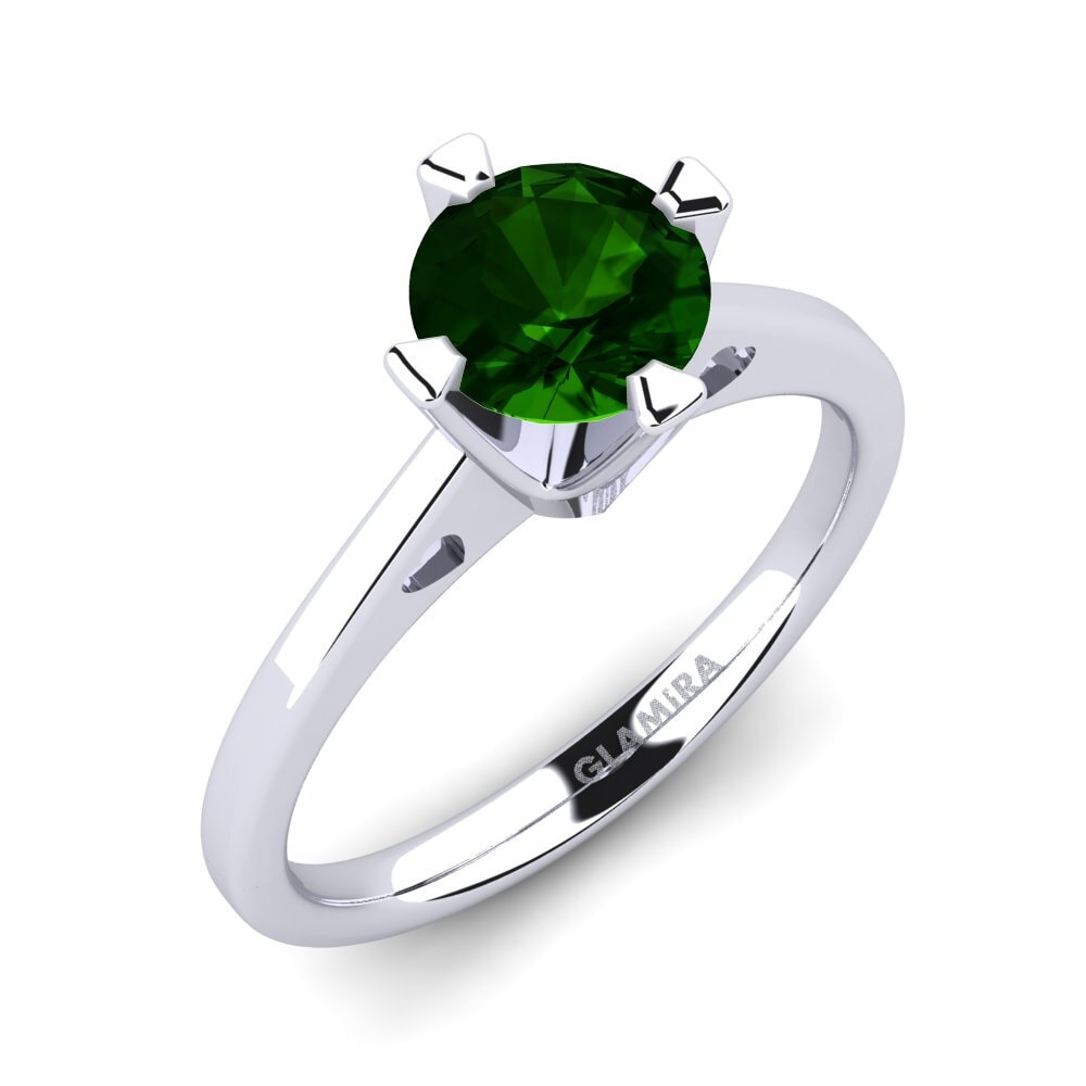 Đá Tourmaline Xanh / Bích tỷ Nhẫn đính hôn Gervasia 1.0 crt