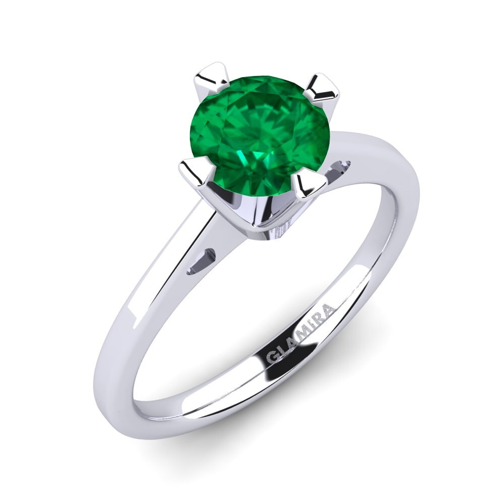Esmeralda (creada en laboratorio) Anillo de compromiso Gervasia 1.0 crt