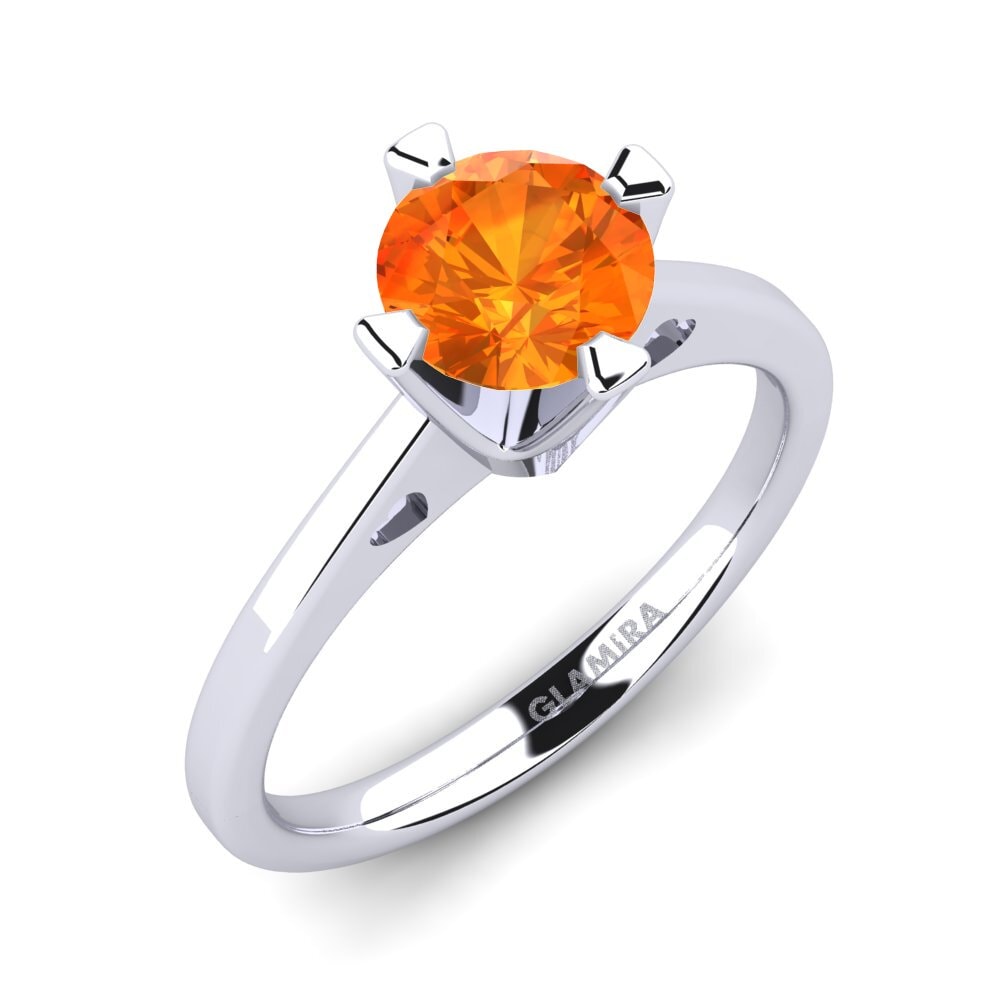 Orange Sapphire Engagement Ring Gervasia 1.0 crt