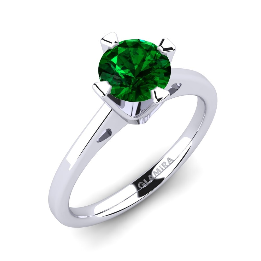 Green Zirconia Engagement Ring Gervasia 1.0 crt