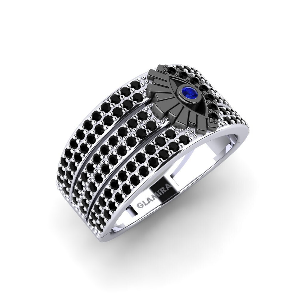 Plata 925 Zafiro Anillo Geseent