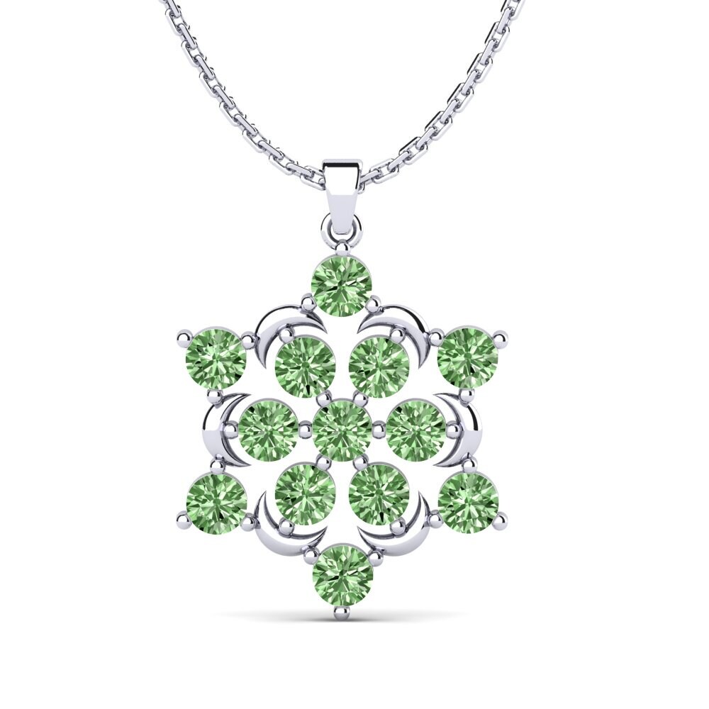 Diamante Verde Colgante de Mujer Gesia