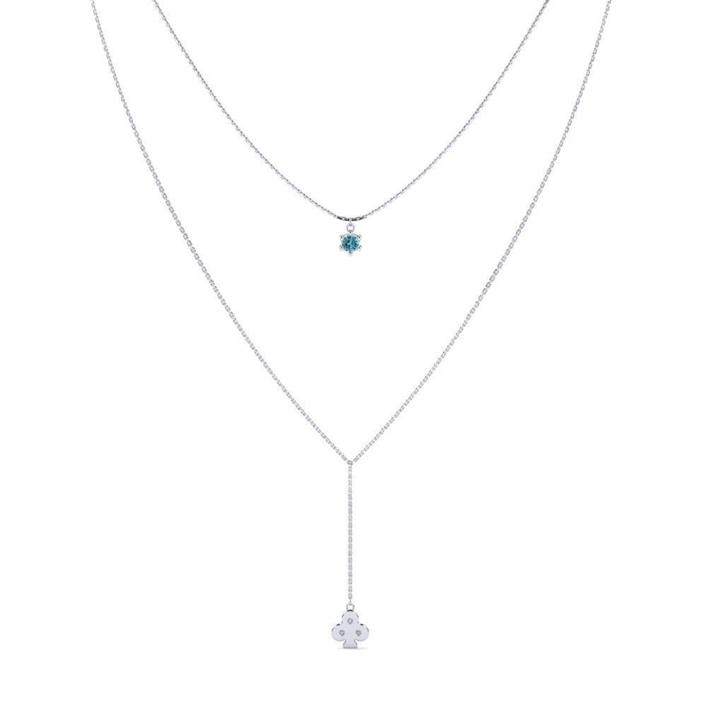 Blue Zircon Women's Necklace Gevalia