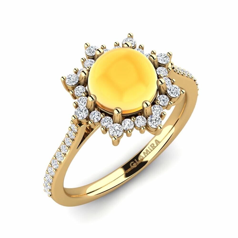 Citrine cabochon ring hot sale