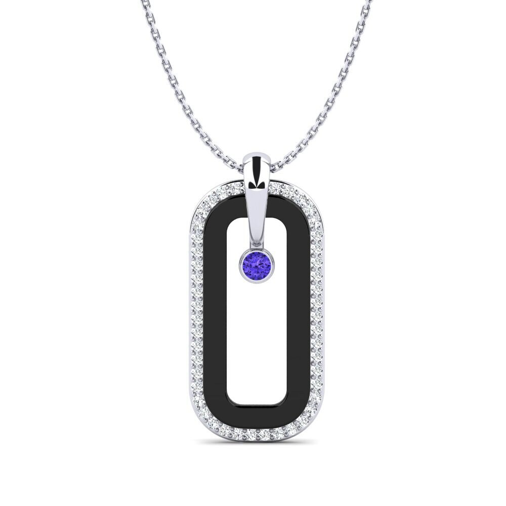 950 Platinum Tanzanite Women's Pendant Gibbon