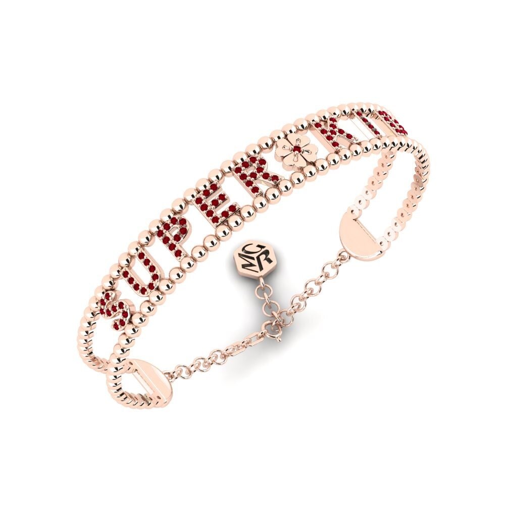585 Emas Ros ruby-zirconia Gelang kanak-kanak Gifford
