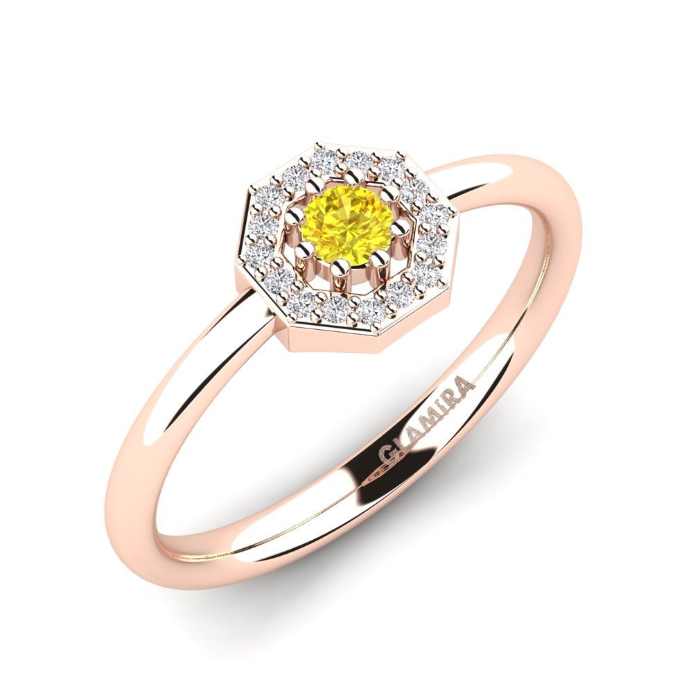 Yellow Sapphire Engagement Ring Gilberte