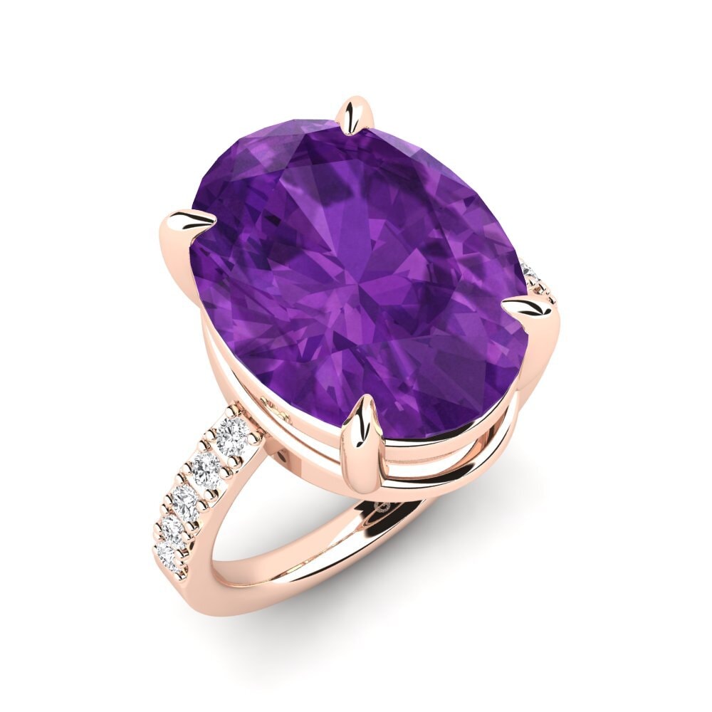 14k Rose Gold Amethyst Ring Gillian