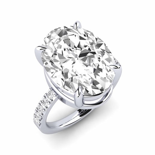 Ring Gillian 585 White Gold & Diamond & White Sapphire