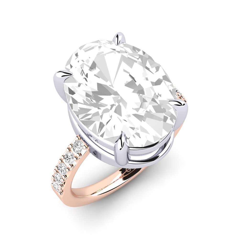 18ct Rose / White Gold Ring Gillian
