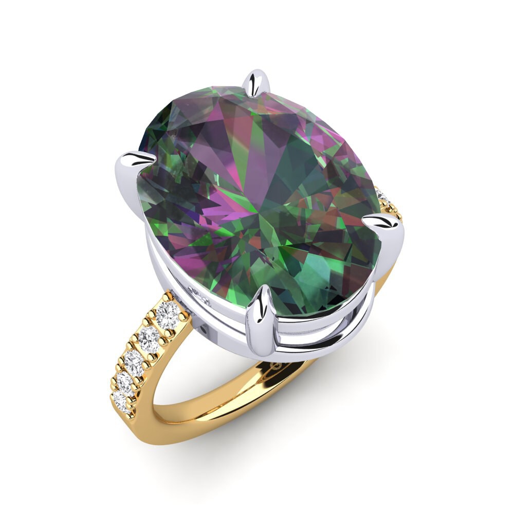 14ct Yellow / White Gold Ring Gillian