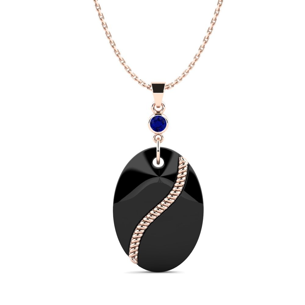 9ct Rose Gold Sapphire Women's Pendant Gilpatrick