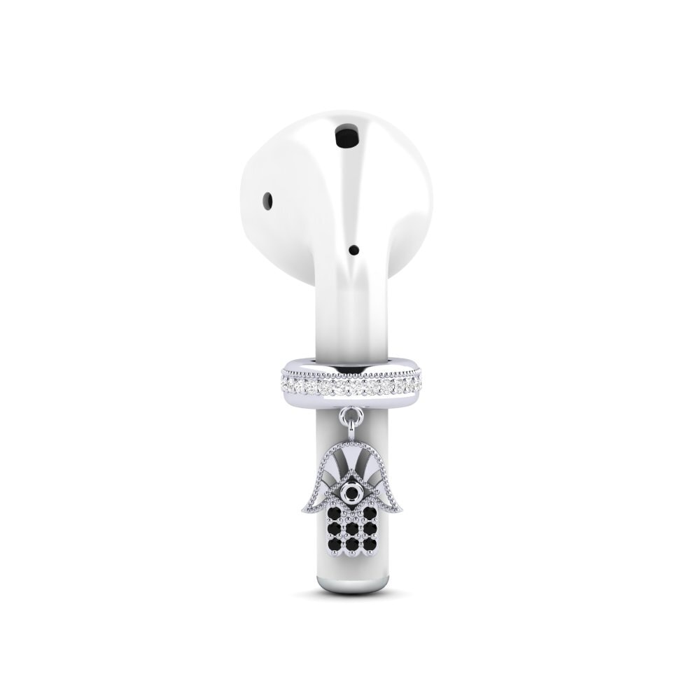 9ct White Gold Black Onyx Airpods® Gilt