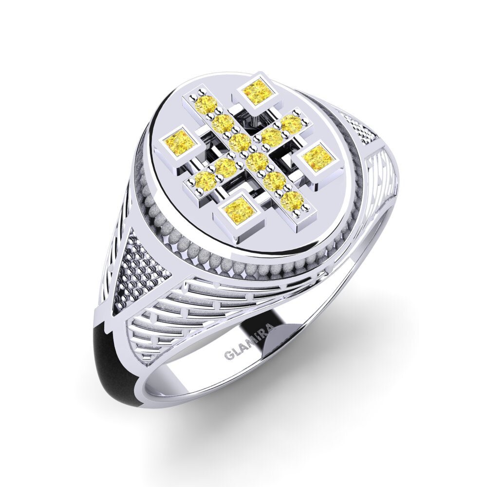 Princess Yellow Sapphire Men's Ring Ginna