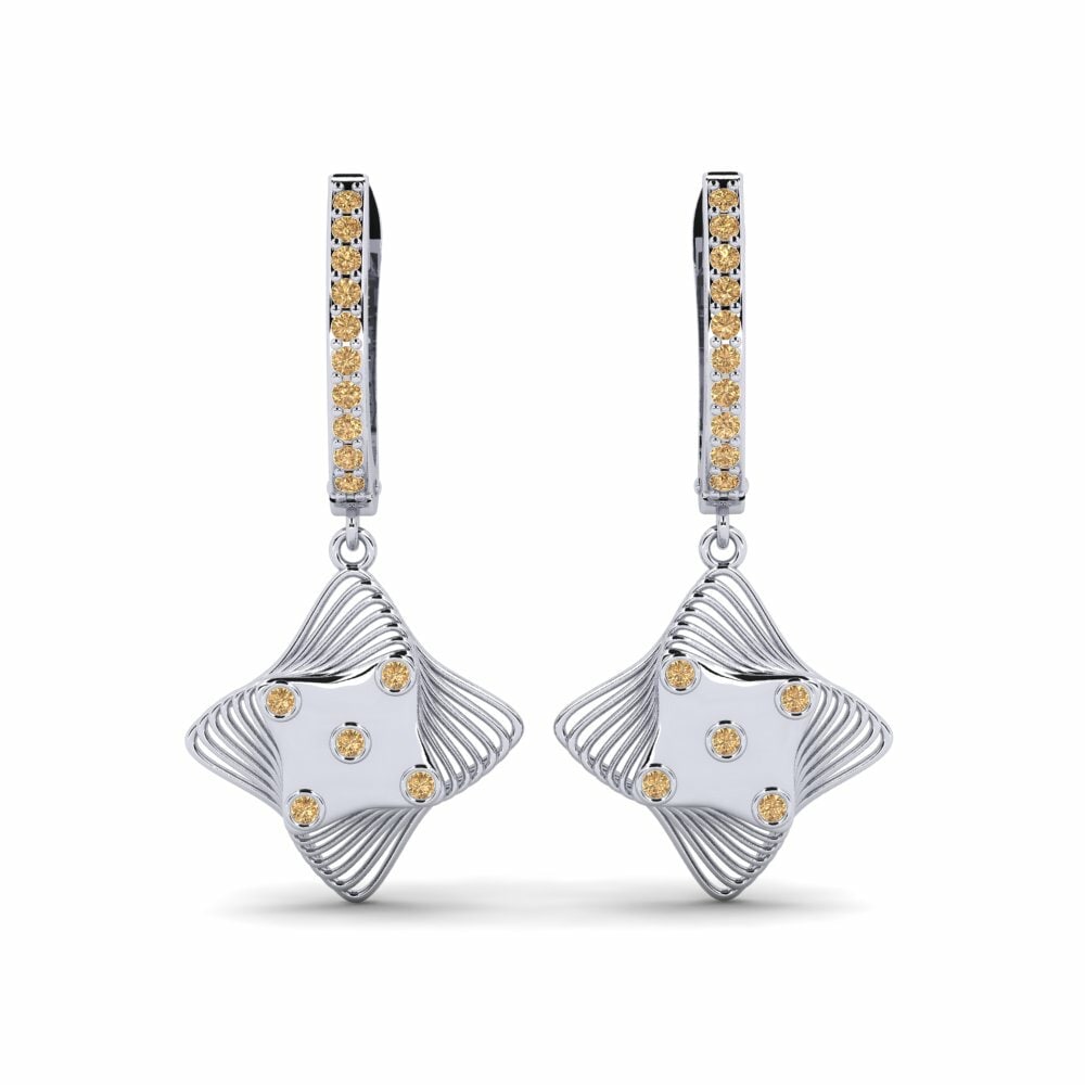 Diamante Marrón Pendiente de mujer Ginoo