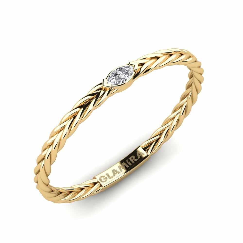Stackable Rings GLAMIRA Giorgetta 585 Yellow Gold Diamond