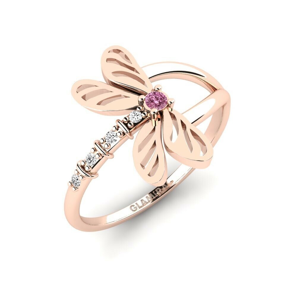 14k Rose Gold Rhodolite Garnet Ring Giraudel